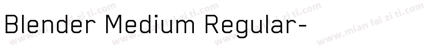 Blender Medium Regular字体转换